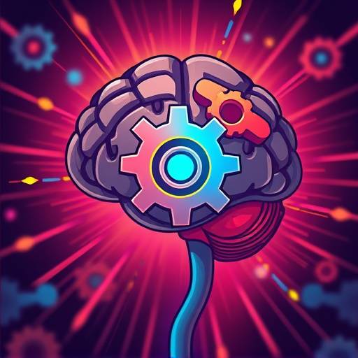 Stylized illustration of a human brain with interconnected gears, highlighting areas associated with reward, motivation, and decision-making, symbolizing the psychological principles utilized in game design.